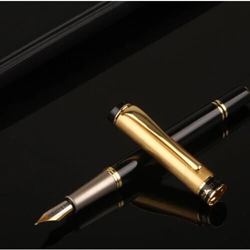 16pcs Classic Stationery Fountain Pen Easy Operation School Provide Metal Ink Pen Office Business Pen Wholesale