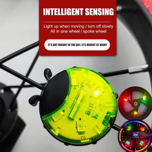 Bike Light Front Cycling Wheel Spokes Children Mtb Bicycle kids child Running Lights Ladybug Handlebar Warning Led Lamp Tail
