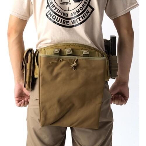 Tactical Molle Pouch Utility Magazine Drop Dump Pouch Hunting Airsoft Military Gun Ammo Recycling Pocket Waist Belt Pouch