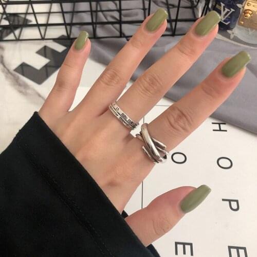 S925 Sterling rings Open Adjustable Rings for Women Vintage Style Lady Prevent Allergy Sterling jewelry