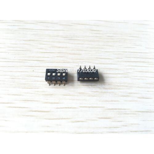 3 Pcs PCB Mount 4-Position 2.54mm Pitch SMD Type Key DIP Switches