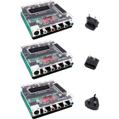 SCART RGBS to YUV YCBCR Power Adapter Games Video Converter Box for DC Dreamcast Mega Drive SFC PS2