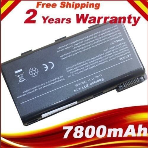 Bty l74 BTY-L74 Laptop Battery For MSI A5000 A6000 A6200 CR600 CR600 CR620 CR700 CX600 CX700 All Series MSI CX620 A7005 7800mAh