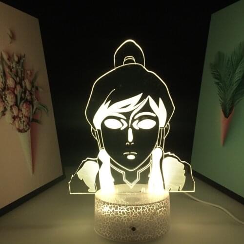 Avatar The Last Airbender Figure Korra 3D LED Lamp for Birthday Gift Bedroom Decor Night Light Avatar Manga Room Table Light