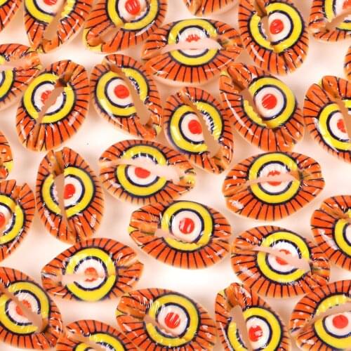 10 Pcs Natural Red Eye Orange Shell Beads For Jewelry Making 10-20mm Oval Shape Beads Diy Charm Necklace Bracelet Accessory