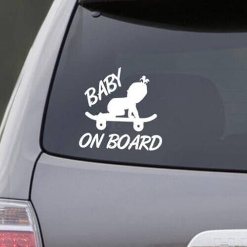 Black/Silver Baby On Board Vinyl Car Body Decal Window Bumper Vinyl Car sticker Art Decals Waterproof S621