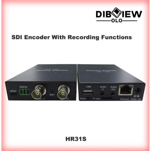 Dibviewolo HR31S SDI To IP Video IPTV Streaming Encoder H265 HEVC H.264 With Recording For Cable TV Hotel System