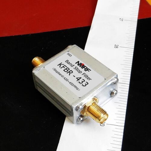 Free shipping KFBR-433 420~450MHz band stop filter, 433MHz ISM signal, SMA interface sensor