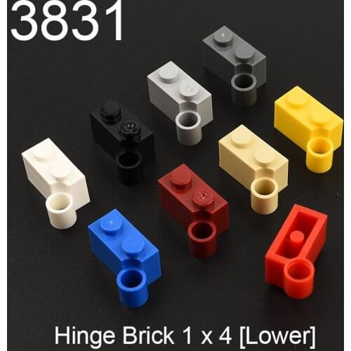 10P DIY Building Blocks Hinge Rotating Bricks 1x2 Dots Educational Creative Plastic Toys for Kids Technical 3831