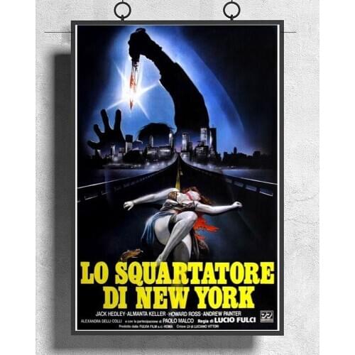 L416 NEW YORK RIPPER Movie Horror Slasher Lucio Fulci Rare Silk Fabric Poster Art Decor Indoor Painting Gift
