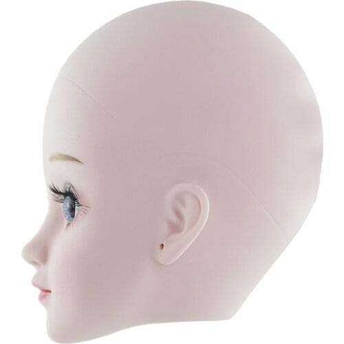 Girl Doll Head Model Body Part without Hair 1/3 BJD Doll Flesh-Colored Skin