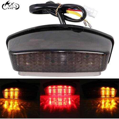 Motorcycle Brake Turn Signal Light Smoke Lens Red Yellow LED Lamp For Ducati Monster 900 1000 S2R S4 S4R S4 1994-2008