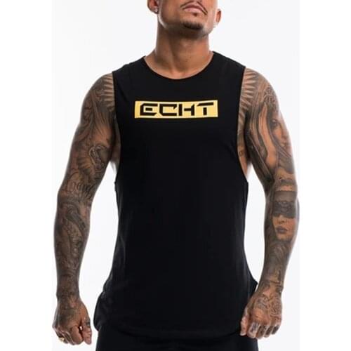 2021 new mens cotton tank tops shirt gym fitness vest sleeveless male casual bodybuilding sports man Workout clothes clothing