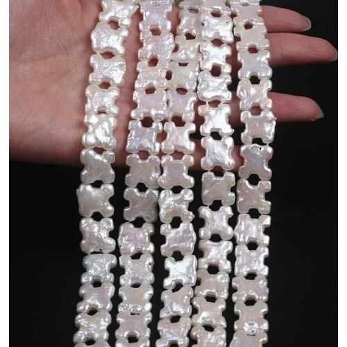 Wholesale white irregular baroque freshwater pearl beads loose strand