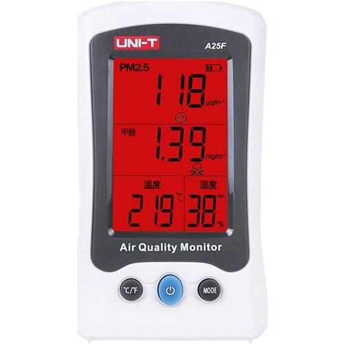 Factory direct UNI-T A25F Desktop Formaldehyde PM 2.5 Detector/sensor monitor Air Quality Measurement 0~500ug/Cubic