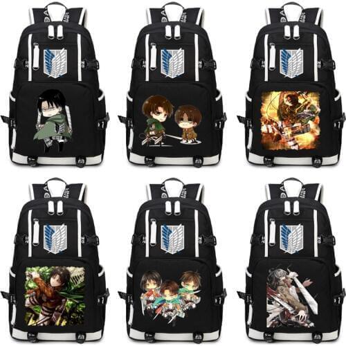 Attack on Titan Backpack Anime Cosplay Nylon School Bag Travel Bags