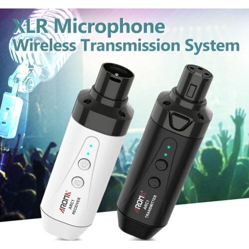 AROMA ARC1 Microphone Wireless Transmission System (Transmisster & Receiver) 4 Channels 35m Effective Range XLR Mic Receiver