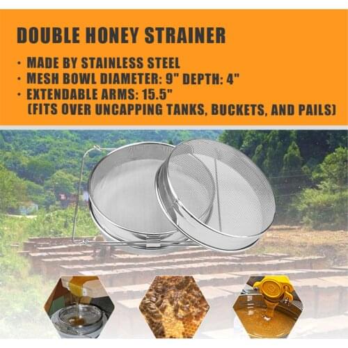 Beekeeping Honey Bee Strainer Double Straining Yogurt Strainer Practical Flow Goods Tools For Beekeeper Supplies