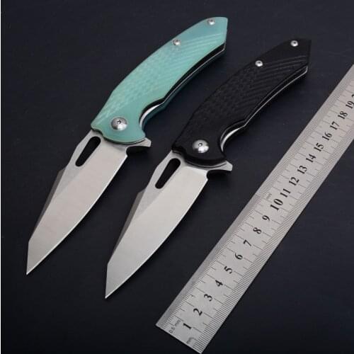 High Quality 125698 Fashion G10+steel handle 8cr13 blade outdoor pocket camping hunting folding knives Survival Utility knife