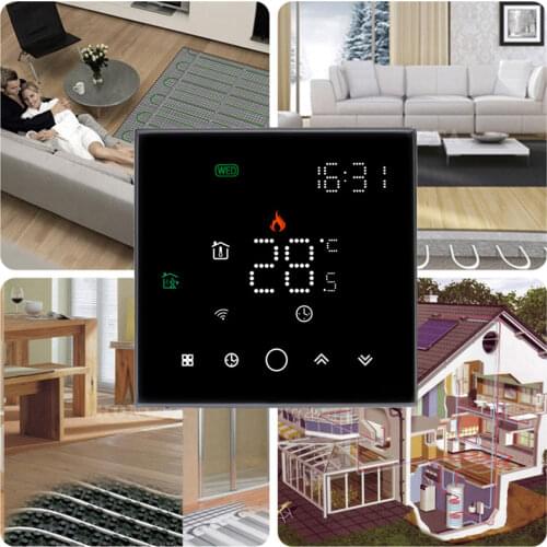Tuya Smart Life Floor Warming Room Wifi Thermostat for Electric Gas Boiler Water Heating Voice Temperature Controller