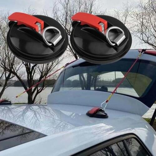 2Pcs Vacuum Suction Cup Anti-slip Strong Load-bearing Stability Heavy Duty Vacuum Suction Cup with Securing Hooks for Outdoor