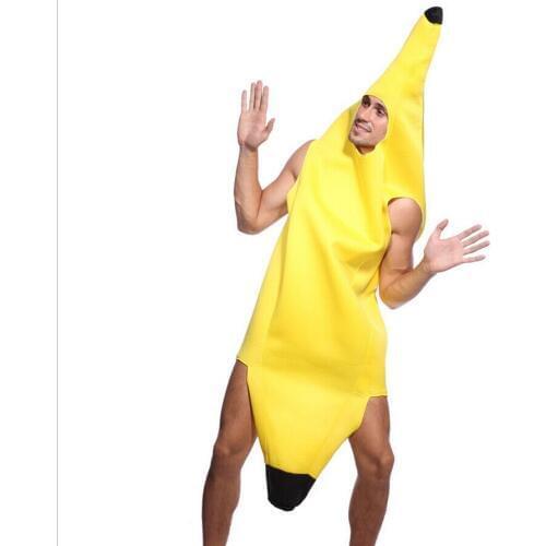 Men Cosplay Adult Fancy Dress Funny sexy Banana Costume novelty halloween Christmas carnival party decorations
