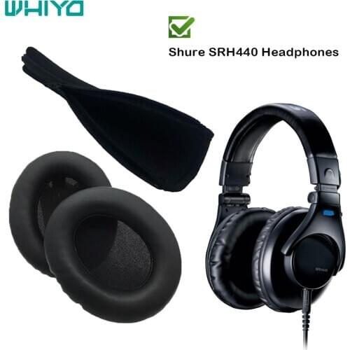 Whiyo Sleeve Earmuff Replacement Ear Pads Cushion Cover Earpads Pillow for Shure SRH440 Headphones
