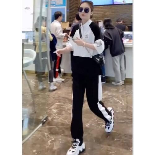 2021 Fashion Two Piece Set Pullover Sweater Knit Tracksuit Women High Waist Knit Straight Pants Suit Spring Clothes