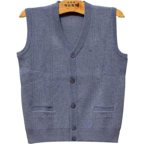 New Mens Spring Vests Sleeveless Sweaters Knitted Waistcoat Cardigan Wool Coats Fashion Male Jumpers Fleece Vest Autumn Stretch