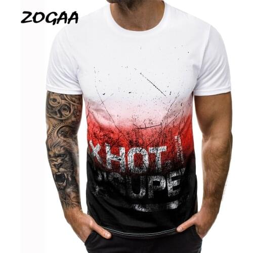 ZOGAA T-shirts Men Summer New Mens Short-sleeved 3d Printed Casual Tops Tees Daily Oversized All-match Streetwear Chic Male Hot