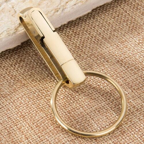 1pc brass Carabiner Camping Clip Outdoor Key Ring Clip Keychain Holder Keyring Hang Buckle Hook Carabiner Camping Clip