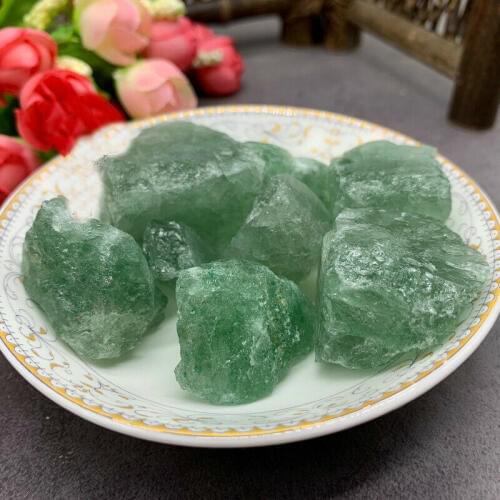 100g Natural Green Strawberry Quartz Gemstone Mineral Specimen Original Stones Natural Stones and Minerals