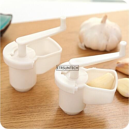 100pcs Manual Spin Garlic Presser Ginger Cutter Grinding Tool Multi-function Magic Garlic Presses Cooking Gadgets Tool