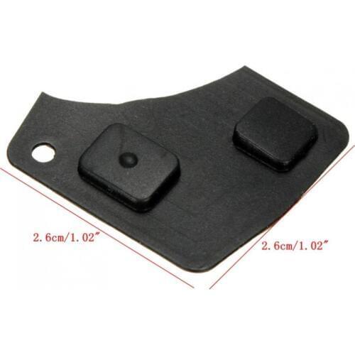 2 Button Black Car Key Leather Remote Key Accesso Fob Repair Kit Switch Rubber Pad For Toyota