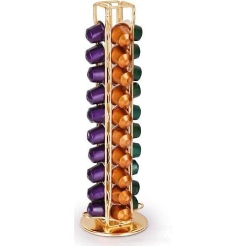 2021 Nespresso Coffee Pods Holder Rotating Rack Coffee Capsule Stand Nespresso Capsules Storage Shelve Organization Holder Sets