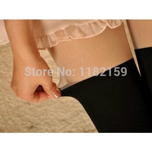 Thigh High Pantyhose HOT Black Mixed Colors Gipsy Mock Ribbed Knee Thigh High Pantyhose Socks 3pcs