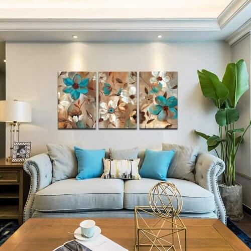 3 pcs Full Square round diamond painting white blue orchid Triptych flower mosaic sale diamond Embroidery living room decor gift