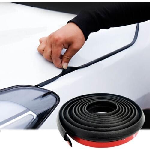 4M Car Hood Sealing Strip Universal Auto Rubber Engine Covers A Pillar Trim Sealant Waterproof Anti Noise Internal Accessories