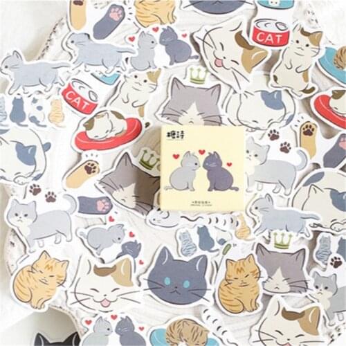 45 Pcs/lot Creative Cute Lovers cat Mini Paper Sticker Decoration Diy Ablum Diary Scrapbooking Label Sticker Kawaii Stationery