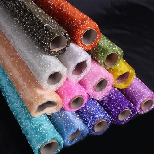 50cm X 4yard Snowflake Net Snow Dot Gauze Wholesale Bouquet Packing Yarn Material Silk Mesh Flower Diy Flower Wrapping Paper