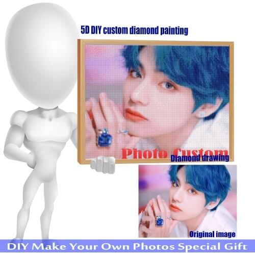 5D DIY Diamond Painting Photo Custom Full Square/Round Diamond Embroidery Mosaic Cross Stitch Home Decoration Gift The New