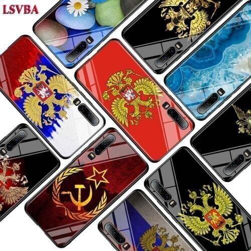 Russia Flag national emblem for Huawei P Smart Z Plus 2019 P30 P20 Pro P10 P9 P8 Lite Plus Super Bright Glossy Phone Case Cover