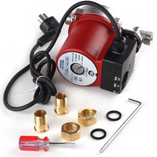 120W Hot Water Circulation Pump Stainless Steel Pump Head 220V Booster 40L/M 9M Lift Max