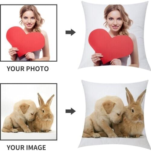 Customized Pillow Linen Cotton Cushion Stuffed Animal Pillow Soft Cushion Car Room Decor Creative print your picture name logo