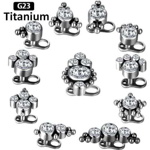 1PS G23 Titanium inlaid drill embedded bone integrated subcutaneous implant nail Dermar Anchor ornament fashion piercing jewelry
