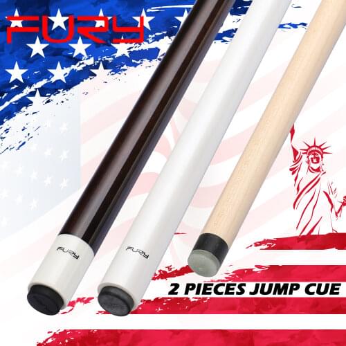 FURY JPW 4&8 Jump Cue 13mm G10 Tip Hard Maple Shaft Q5 Teeth Joint Ergonomic Cue Black Bakelite Ferrule Professional Jump Stick