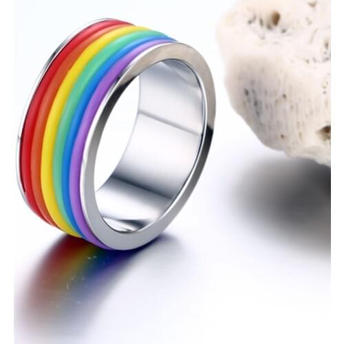 Multicolor Unisex Classical Stainless Steel Wedding Engagement Ring Woman Girls Round Charm Creative Gift Rings Fashion Jewelry