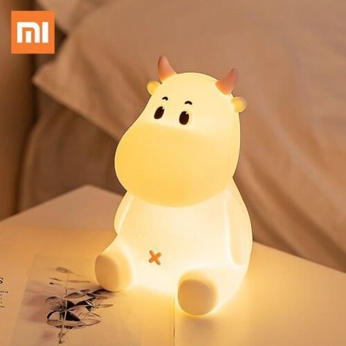 Xiaomi Night Light For Children Kids Baby Gift Bedside Bedroom Multicolor LED Animal Cartoon Lamp USB Rechargeable Touch Sensor