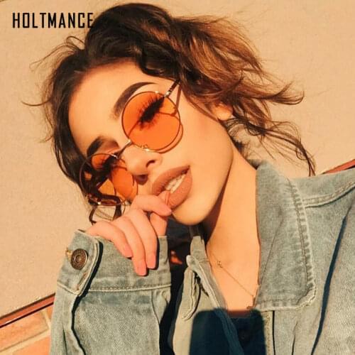Vintage Round Women Sunglasses Metal Frame MultiColor Female Sun Glasses Brand Designer Retro Mirror Shades Circle Girl Glasses