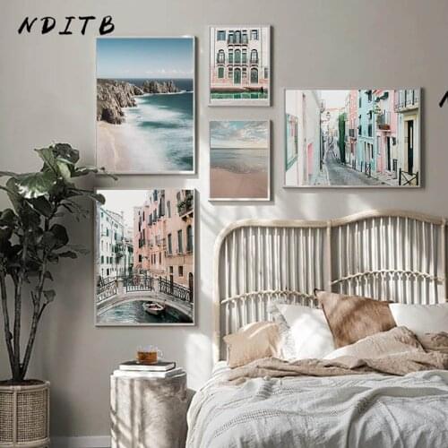 Italy Venice Landscape Canvas Poster Print Architecture Cityscape Wall Art Painting Ocean Beach Picture Modern Living Room Decor